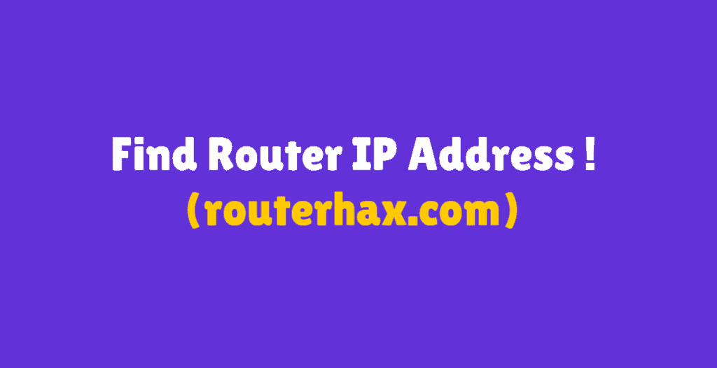 Find Router Ip Address