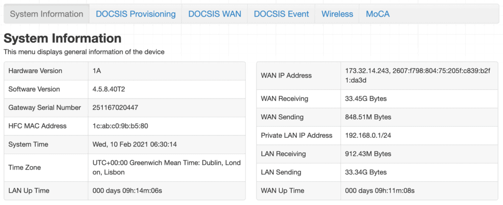 Router Admin Panel