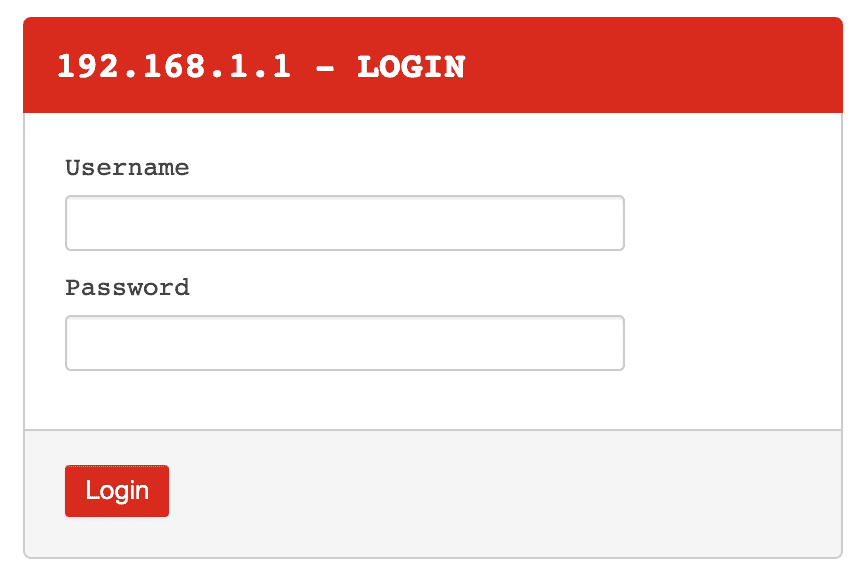  Router Login Page